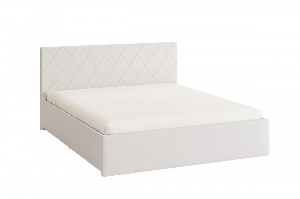 Кровать 1.6 Ника с основанием белый (экокожа) MBS7924