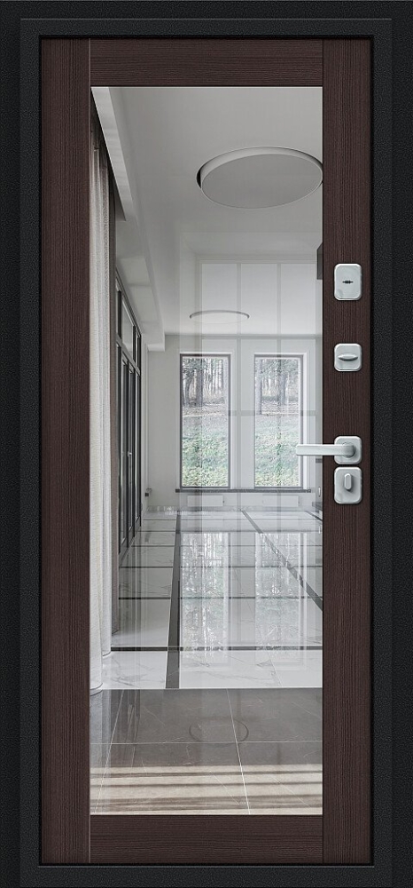 Товар Дверь Thermo Флэш Декор-2 Букле черное/Wenge Veralinga BR5310