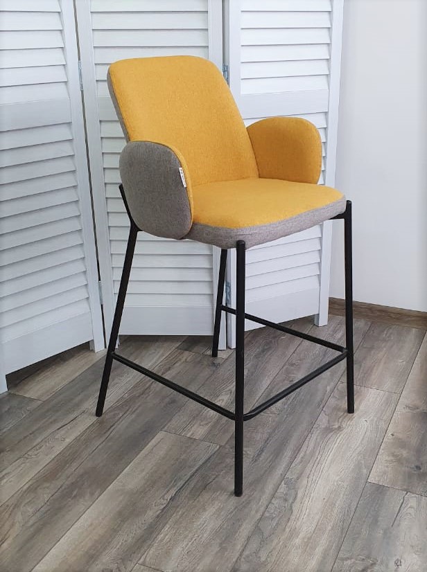 Товар Полубарный стул NYX (H=65cm) VF106 желтый / VF120 серый М-City MC60171