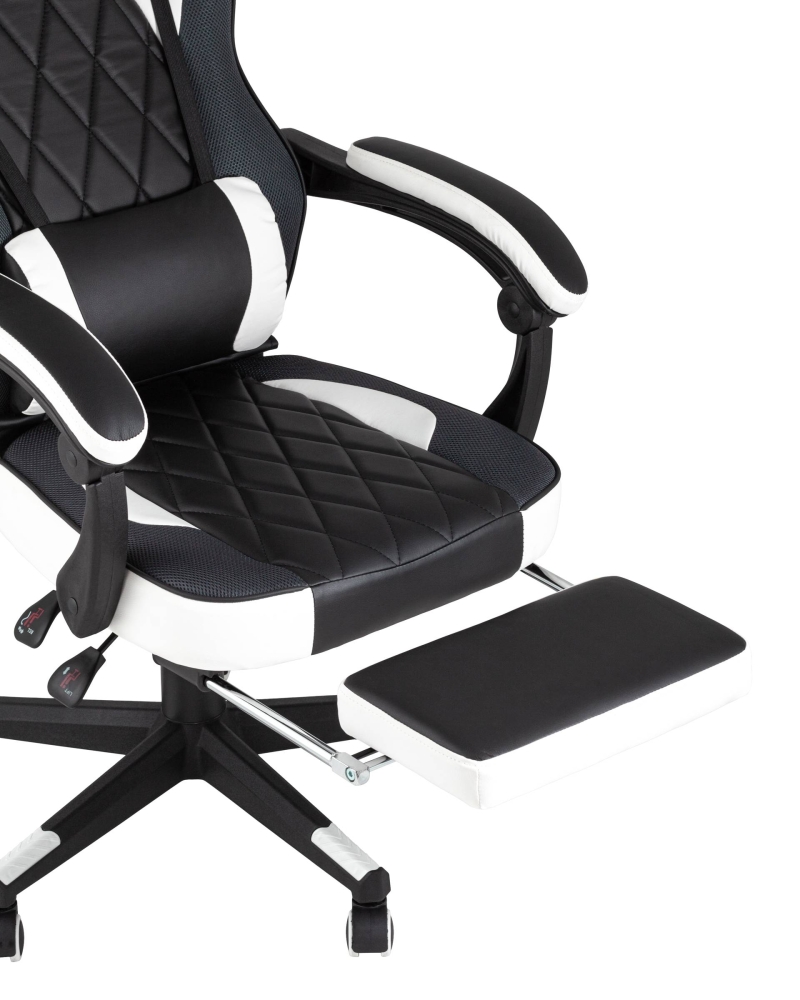 Товар Кресло игровое TopChairs Virage черно-белое SG2306