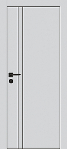 Товар Межкомнатная дверь ПХ-20  черная кромка с 4-х ст. Сапфир матовый