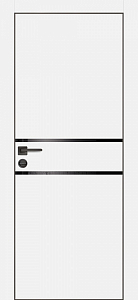 Товар Межкомнатная дверь ПХ-18 черная кромка с 4-х ст. Белый матовый