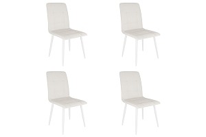 Набор стульев Мартин (4 шт.) снег (экокожа)/белый MBS7997