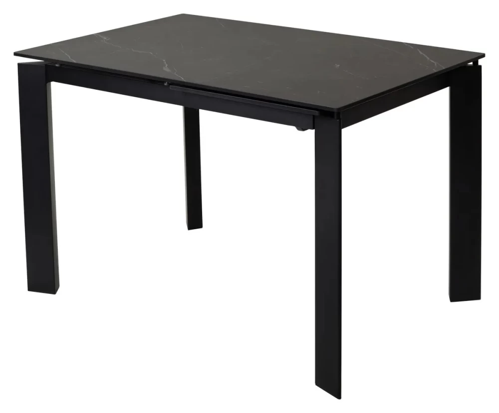 Стол CORNER 120 MATT BLACK MARBLE SOLID CERAMIC / BLACK, ®DISAUR MC62883