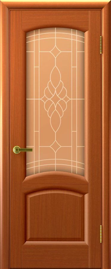Межкомнатная дверь Лаура (темный Анегри, стекло)