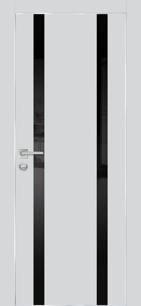 Межкомнатная дверь ПХ-9  AL кромка с 4-х ст. Сапфир матовый