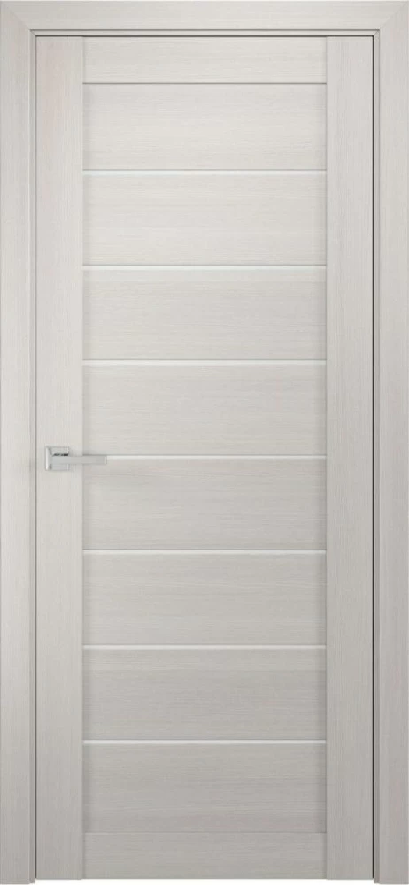 Межкомнатная дверь ЛУ-7 белёный дуб (стекло сатинат, 900x2000)