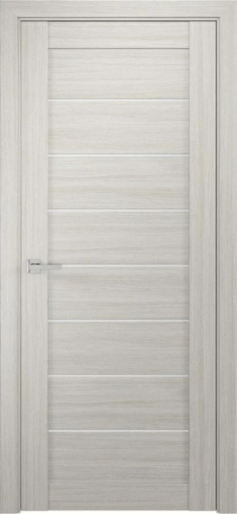 Межкомнатная дверь ЛУ-7 капучино (стекло сатинат, 900x2000)